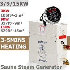 3/9/12KW Steam Generator 220V/380V home Sauna Bath SPA Steam Digital Controller