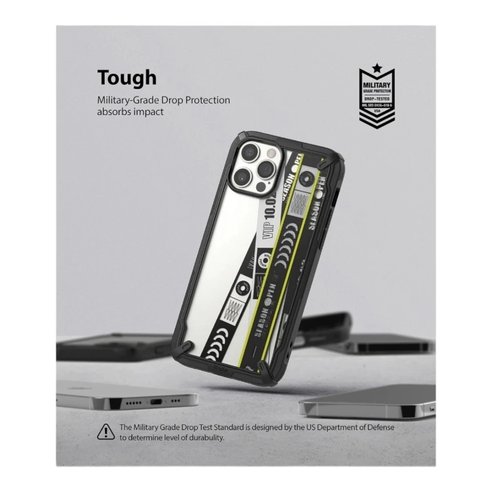 Funda protectora para teléfono iPhone 12 Pro Max diseño Fusion X Ticket Band - Ringke Foto 3 de 4