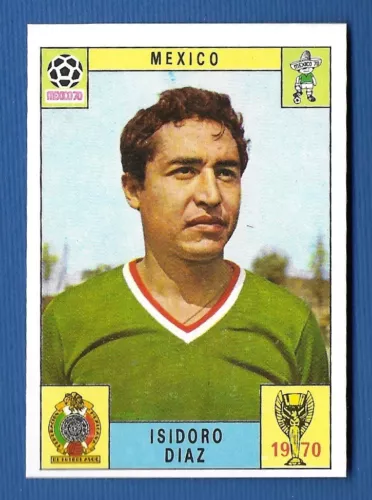 FIGURINA CALCIATORI PANINI MEXICO 70 - RECUPERO - DIAZ - MEXICO