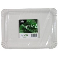 Papstar Einweg Pappteller Serie Pure Eckig Weiß 165 X 230 Mm 250 StüCk