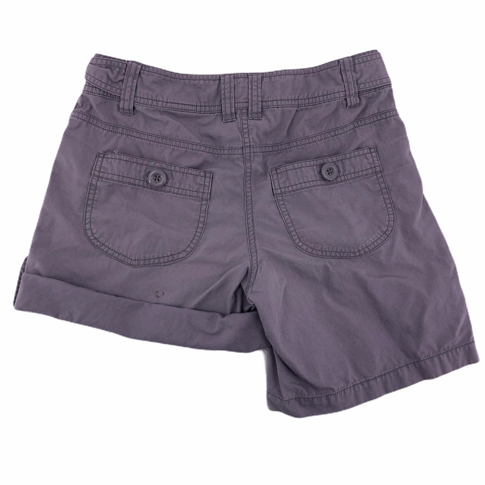  H & M Shorts Misses Size 6 Gray Front Pockets Roll Up Hem with Button Closures thumbnail 3
