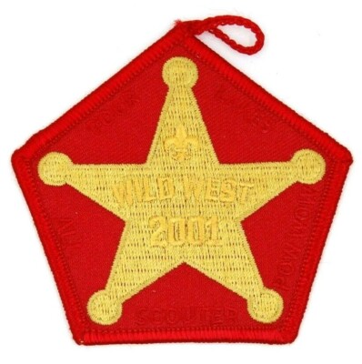 2001 Wild West All Scouter Pow Wow Four Lakes Council Patch Boy Scouts GOLD