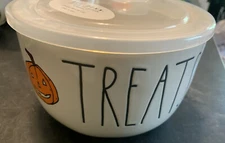 Rae Dunn Ceramic Bowl  - Halloween Pumpkin Treats Holiday
