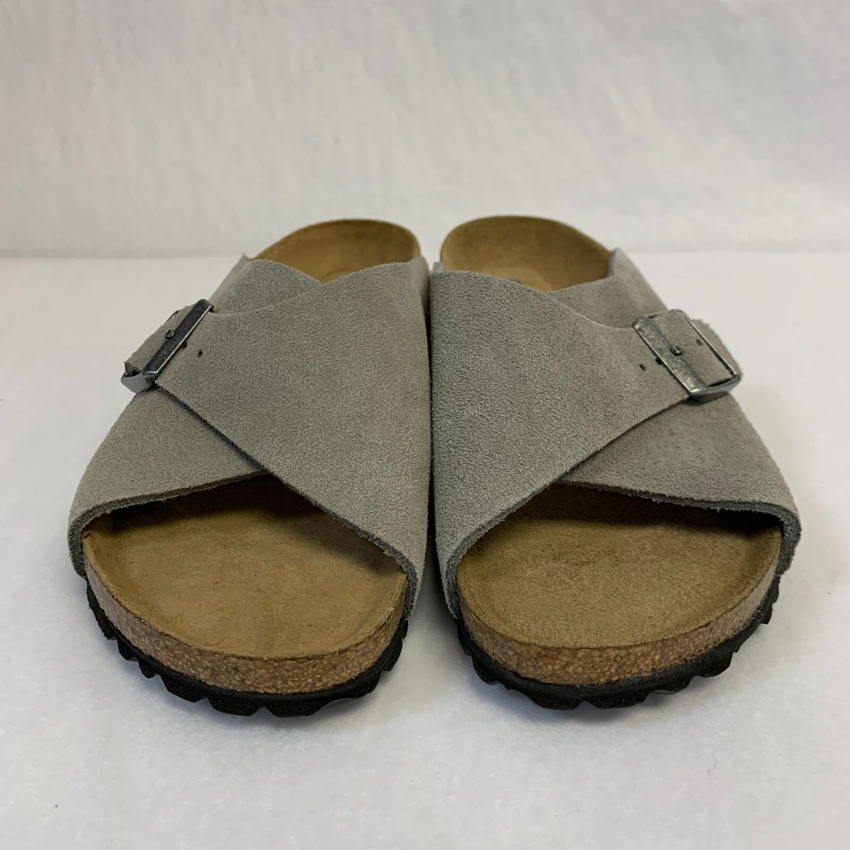 Birkenstock New with Box Arosa Stone Coin Suede Soft Footbed