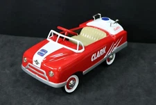 CROWN PREMIUMS RED CLARK 1948 BMC OIL TANKER PEDAL CARS DIE CAST BANK  #810 SH-4