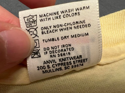 Single Stitch Tee Shirt Men's XL Aruba Dutch Caribbean Pale Yellow Graphic Logos - Picture 13 of 22