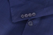 Brooks Brothers x Lanificio Plaid Check Blue Blazer Sport Coat Jacket Size 42-L