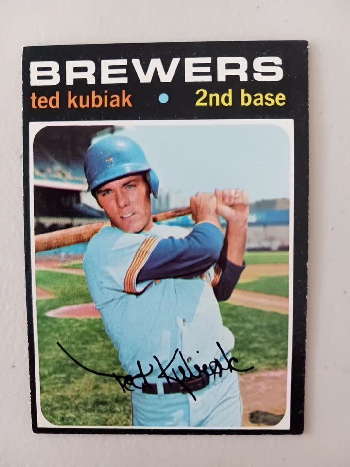 Lote de 9 tarjetas vintage Topps Milwaukee Brewers 1971. TECHO PHIL, MIKE HEGAN Foto 4 de 4