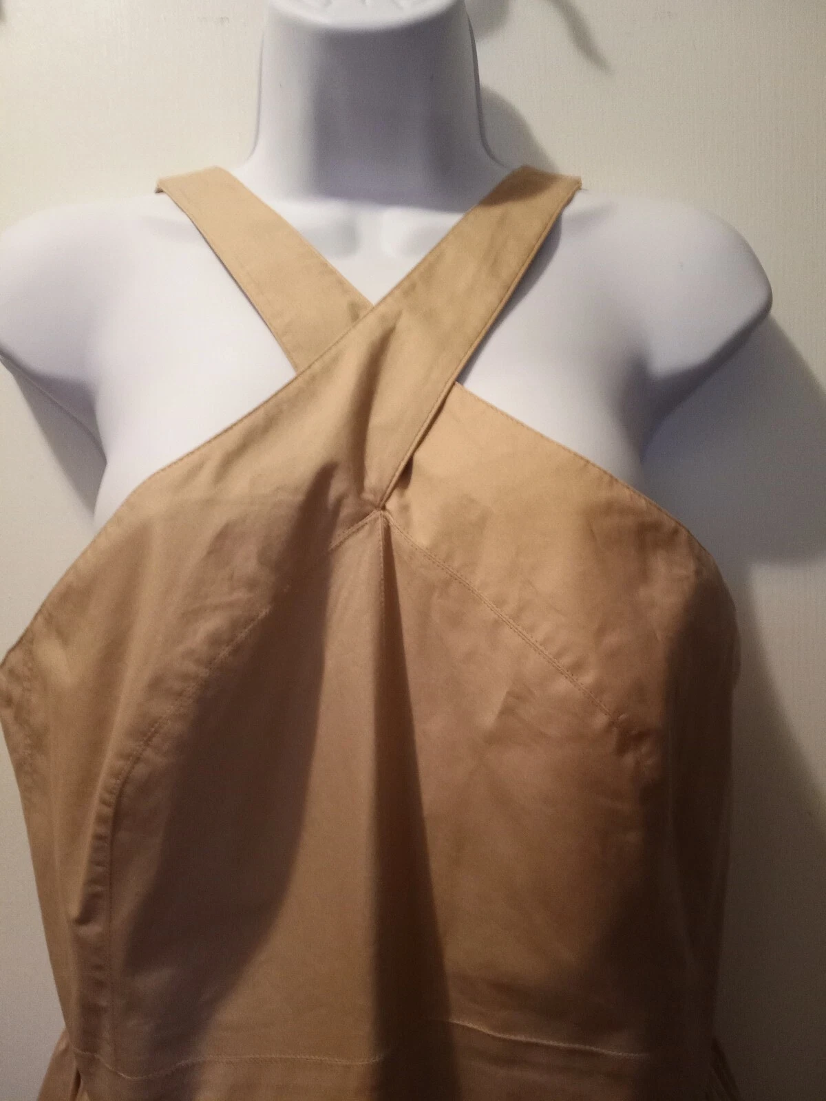 UNDERCOVER Abito svasato Victoria's Secret Moda ~ marrone chiaro davanti incrociato taglia 12