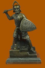 Signed Original Kamiko Japanese samurai  Warrior Bronze Marble Sculpture HEAVY