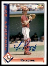 1993 Pacific Spanish Tom Pagnozzi Auto Cardinals #299 Signed Autograph Beckett