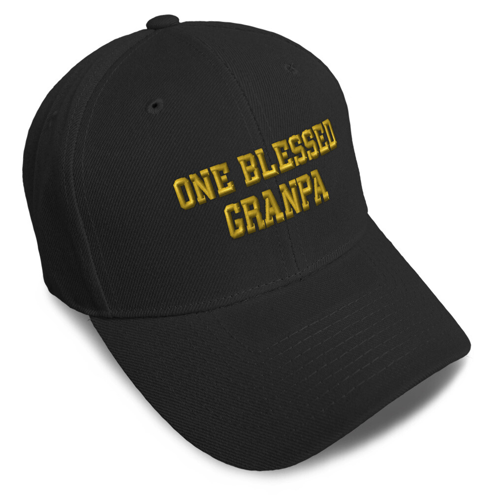 Baseball Cap 1 Blessed Granpa Blessed Family D Thankful Dad Hats for Men & Women