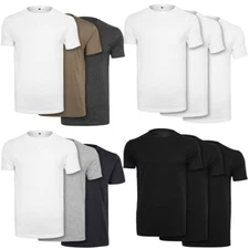Build your Brand Light T-Shirt round Neck 3-Pack Jersey Basic Tea Printable Men