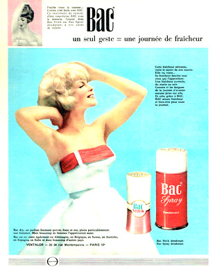Advertising 0124 1963 Spray Tray Stick Deodorant Freshness