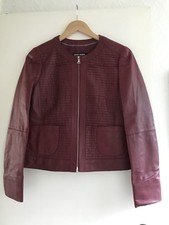 Gerry Weber Lovely Burgundy Soft Leather Jacket. Bnwt. Size 10