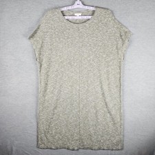 Pure Jill Sweater Lightweight Dress Womens Small Green Heather Relax Cap Sleeves