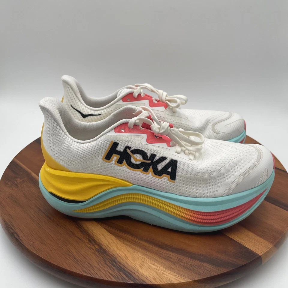 Sz 10.5 Womens Hoka Skyward X Blanc De Swim Day 1147912 BSW Running Shoes White - Image 2 of 4