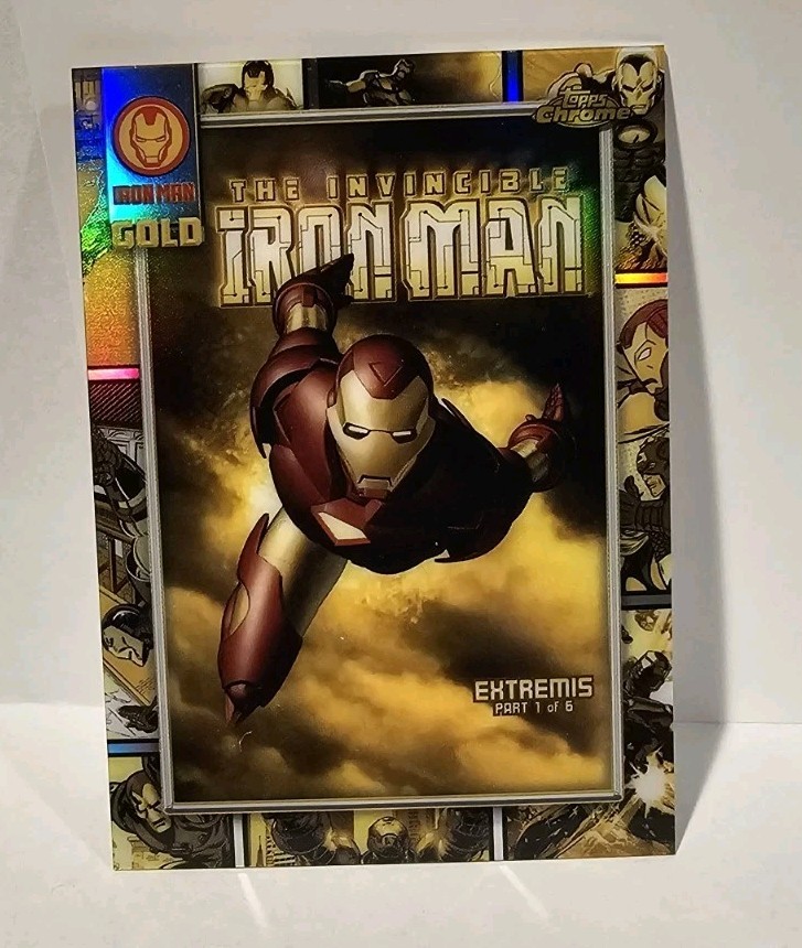アイロンマン 2025 Topps Chrome Marvel Invincible Iron Man Gold Card #IM-7