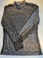Unipro Compression Shirt Men’s Large Black/grey Qwick-Dry Long Sleeve Top Tight
