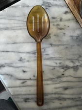 Vintage Robinson Knife  Co. ULTRATEMP Amber Slotted Spoon USA