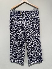 Lilyl Pulitzer Palm Beach Fit Sz 8 Womens Navy White Horse Corduroy Crop Pants