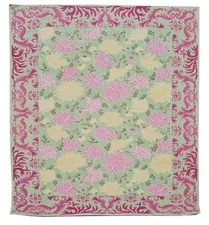 Hand Embroidered Needlework Vintage Kashmiri Textile Wall Hanging 6 x 4 Ft