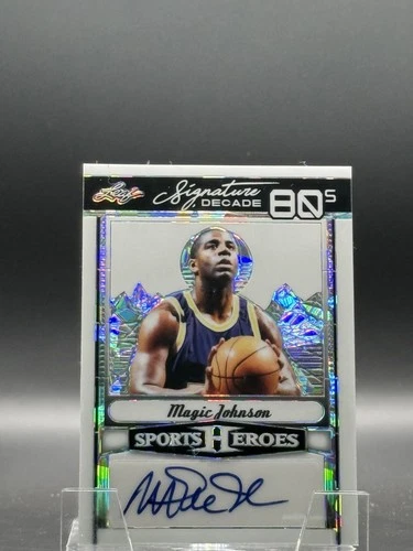Magic Johnson Leaf Signature Decade 80s Auto #SD-MJ1 Sports Heroes HOF Lakers