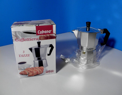 Espressokocher * Caffettiera Cubana * Happycasa * für 3 Tassen *