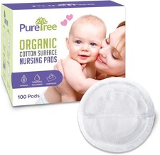 Organic Cotton Disposable Nursing Pads - for Breastfeeding 1 Box - 100 Pads