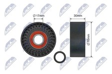 Spannrolle Keilrippenriemen NTY RNK-PS-006 für PORSCHE PANAMERA 970 911 991 9PA