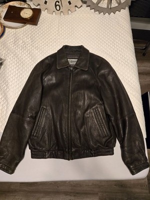 Wilsons Leather Pelle Studio VTG Leather Jacket Men L Black Zip