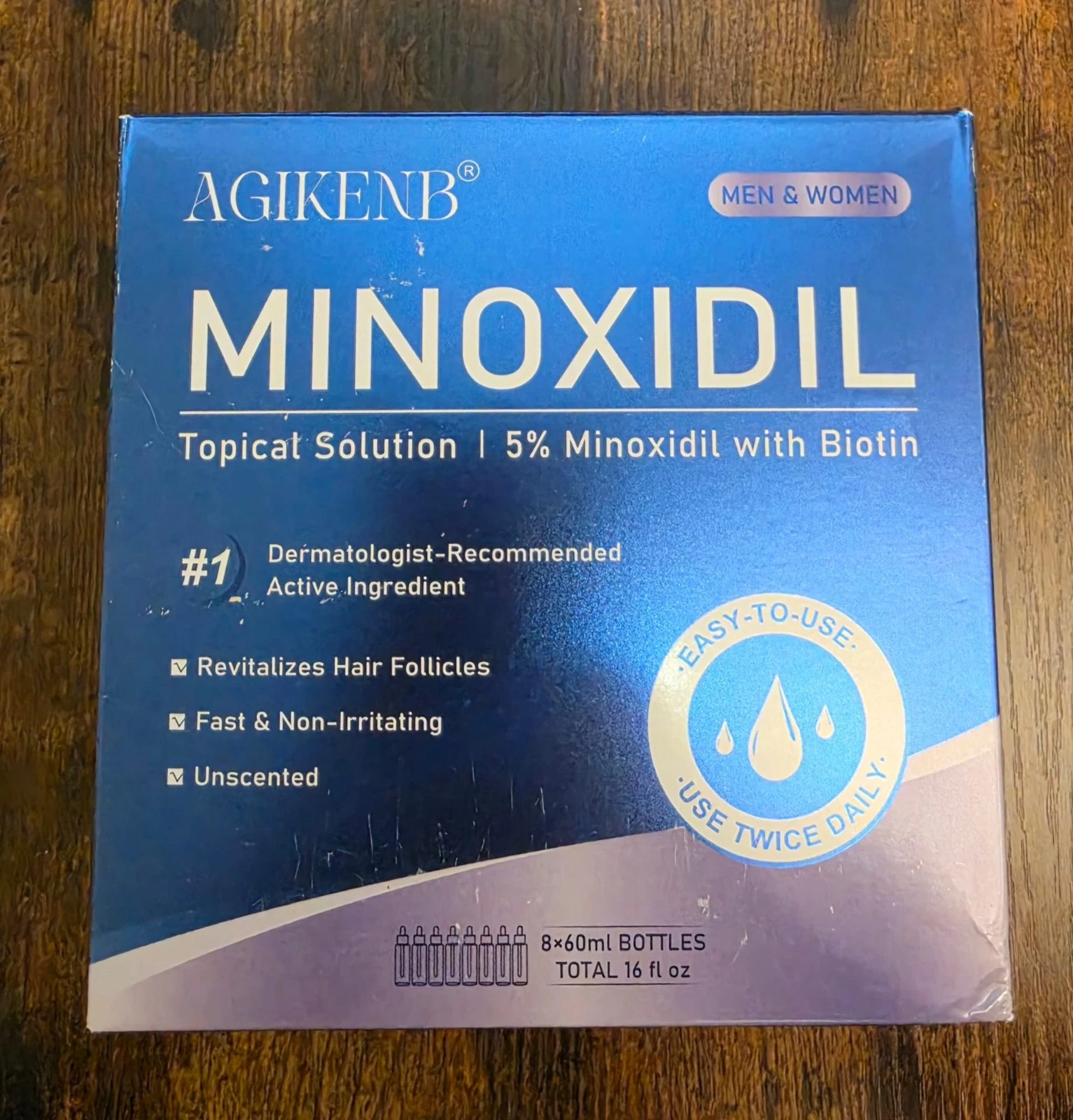 AGIKENB 8 Bottles Topical 5% Minoxidil Serum for Men and Women – Hair Treatment
Opens in a new windo