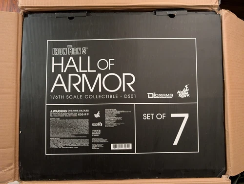 Hot Toys Iron Man DS001C Iron Man Hall of Armor 1/6 Diorama Set of 7 - US SELLER