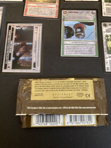 Decipher Star Wars CCG Jabba's Palace Booster Pack 9Cards Opened Orig Package