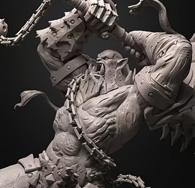 Hauptmann Ork Krieger Miniatur RPG Spiel Figur Unbemalt Fantasy Warcraft