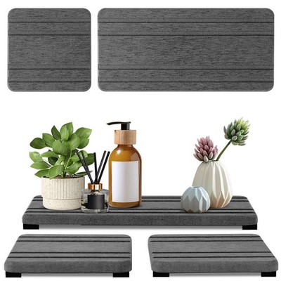3PCS Water Absorbing Stone Tray, DryingNeat Diatomite Stone Sink Tray, Instan...