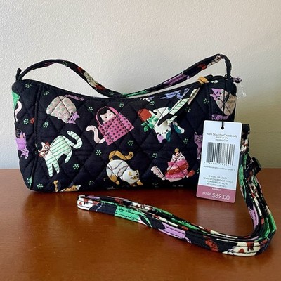 Vera Bradley HERDING CATS Heritage Mini Slouchy Bag Purse Crossbody New