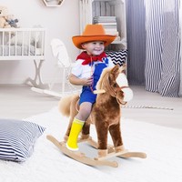Homcom Schaukelpferd Baby Schaukeltier PlüSch Spielzeug Kinder