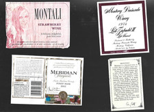 Lot of 4 different Wine bottle labels #7