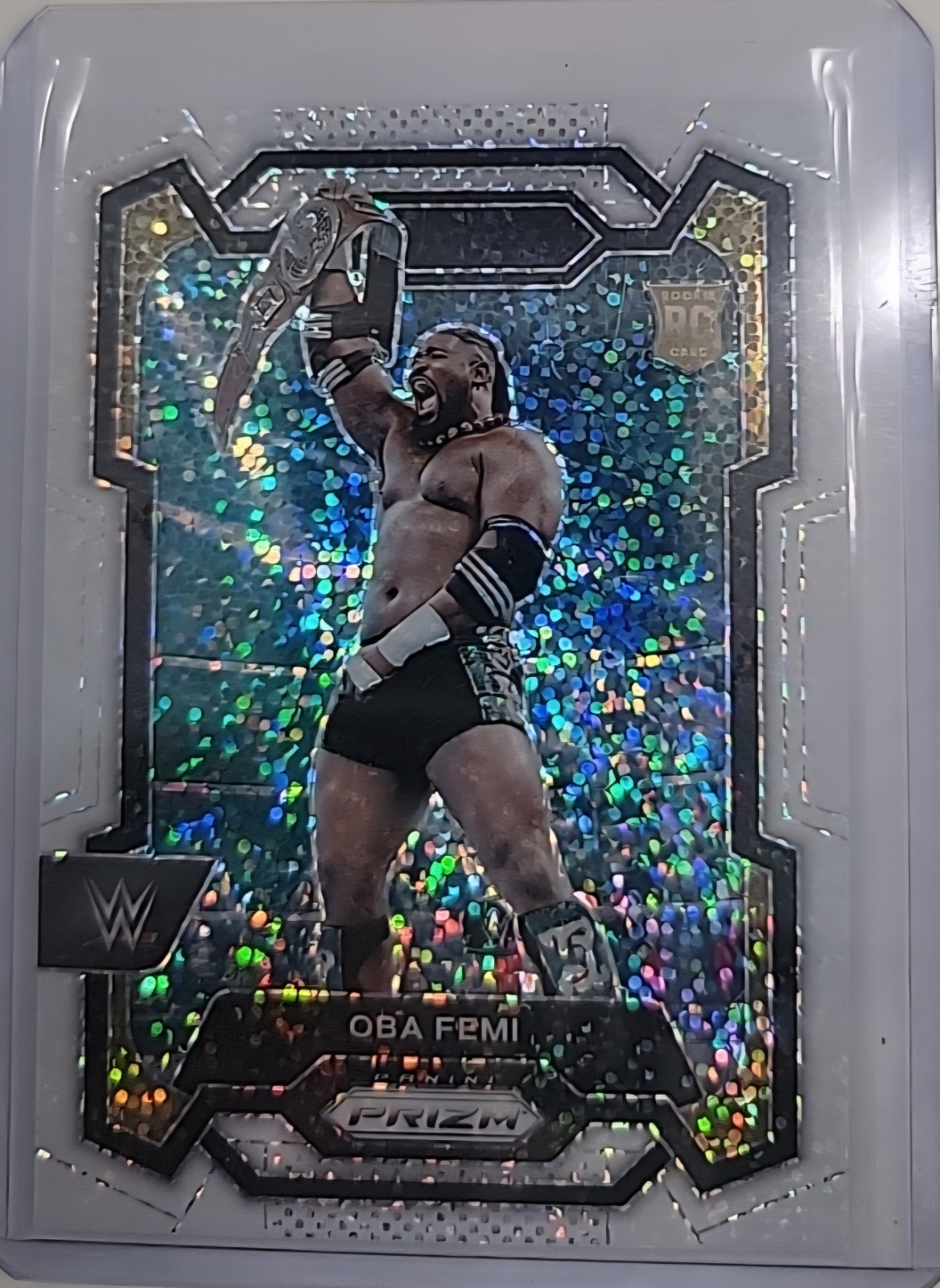 2024 Panini Prizm WWE - Oba Femi #199 White Sparkle Prizm (RC)