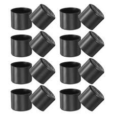 16Packs Round Plastic Hole Plugs 1.2 Inch Tubing Insert End Cap Black