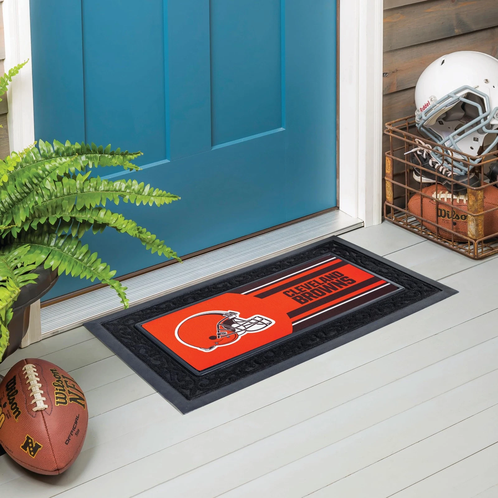 football Cleveland Browns Sassafras Switch Mat Inserts, Interchangeable Front Door...