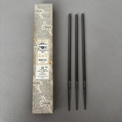 Top Qualität 3 x OBERG Rund Kettensägenfeilen 6,3 mm (1/4 Zoll Feilen) 200 mm Länge