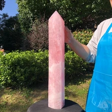 17.4LB Large Natural Powder Crystal Column Wand Obelisk Mineral Healing 2597