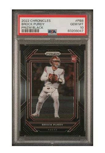 2022 Panini Chronicles - Prizm Black Brock Purdy #PB-8 (RC) PSA 10