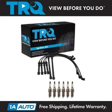 TRQ Ignition Kit Spark Plug & Wire Set For Hyundai Somata Kia Optima V6 2.7 2.5