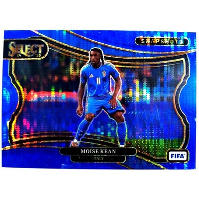 Panini 2024-25 Select FIFA Soccer Snapshots #25 MOISE KEAN Blue Laser Parallel