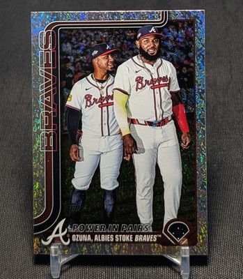 Ozzie Albies/Ozuna Power In Pairs Holo Foil 2025 Topps Update Card #US229 Braves
