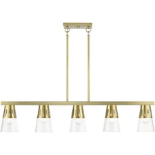 Livex Lighting 56455-08 Bennington Chandelier Natural Brass