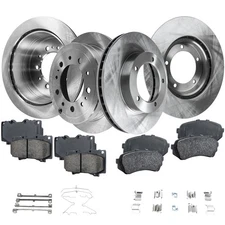 Front & Rear Brake Disc Rotors and Pads Kit for Toyota Land Cruiser Lexus LX470
